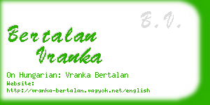 bertalan vranka business card